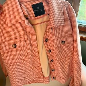 Pink Houndstooth Blazer Jacket